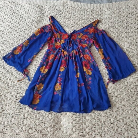 Free People 'Penny Lover' Bohemian Cold Shoulder Cutout Flowy Dress - Picture 13 of 16